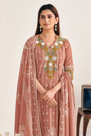 Elegant Pure Mal Mal Cotton Handcrafted Khadi Print Salwar Kameez